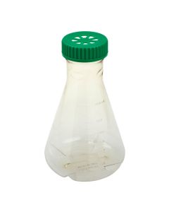 2L Erlenmeyer Flask, Vent Cap, Baffled Bottom, Polycarbonate, Sterile