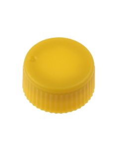 CAP ONLY, Screw Top Micro Tube Cap, O-Ring, Opaque, Yellow, Non-sterile