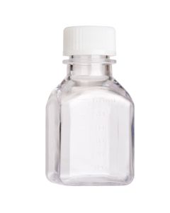 60mL Media Bottle, Square, PETG, Tamper Evident, Bulk, Sterile