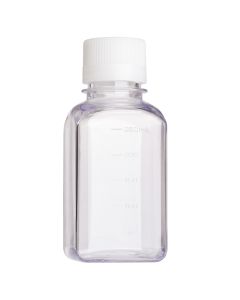 250mL Media Bottle, Square, PETG, Individually Wrapped, Sterile