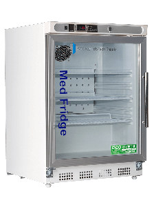 ABS Premier Pharmacy/Vaccine Undercounter Refrigerator, 4.6 Cu. Ft, Glass Door Refrigerator (Built-In); Left Hinged