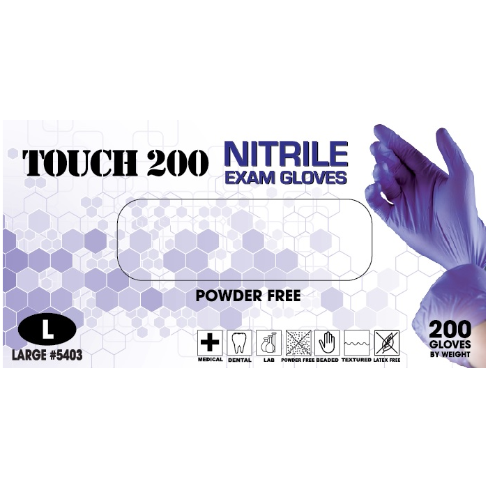 nitrile gloves large 200