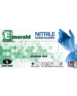 Emerald Nitrile Powder-Free Exam Gloves 3 Mil Large