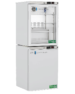 ABS Premier Combination Refrigerator/Freezer, 10 Cu.Ft Total Capacity, 1 Solid/1 Glass Ext.Doors 