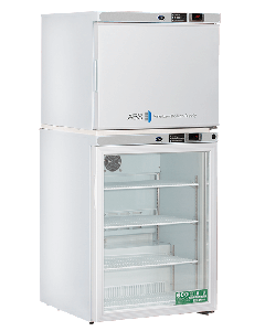 ABS Premier Combination Refrigerator/Freezer, 7 Cu.Ft Total Capacity, 2 Ext.Doors (Solid & Glass)