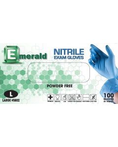 Emerald Nitrile Powder-Free Exam Gloves 3 Mil Medium