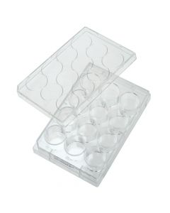 12 Well Non-treated Plate with Lid, Individual, Sterile