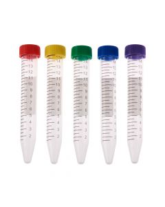 15mL Centrifuge Tube, Assorted Color Cap - Bag, Sterile