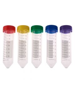 50mL Centrifuge Tube, Assorted Color Cap - Bag, Sterile