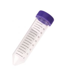 50mL Centrifuge Tube, Purple Cap - Bag, Sterile