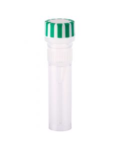 0.5mL Screw Top Micro Tube and Cap, Self-Standing, Grip Band, Green Grip Cap With Integrated O-Ring, Sterile