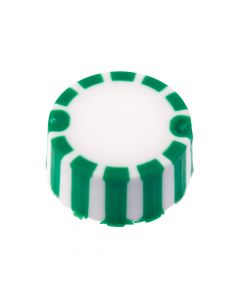 CAP ONLY, Screw Top Micro Tube Cap, Grip Cap With Integrated O-Ring, Green, Non-sterile