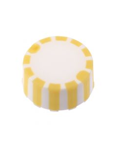 CAP ONLY, Screw Top Micro Tube Cap, Grip Cap With Integrated O-Ring, Yellow, Non-sterile
