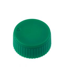 CAP ONLY, Screw Top Micro Tube Cap, O-Ring, Opaque, Green, Non-sterile