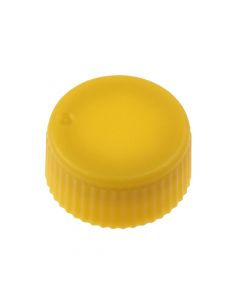 CAP ONLY, Screw Top Micro Tube Cap, O-Ring, Opaque, Yellow, Non-sterile
