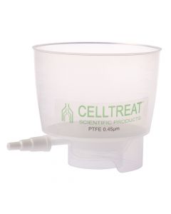 500mL Polypropylene Bottle Top Filter, PTFE Filter Material, 0.45um, 90mm, Non-sterile