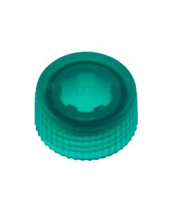 CAP ONLY, Screw Top Micro Tube Cap, O-Ring, Translucent, Green, Non-sterile