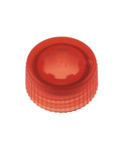 CAP ONLY, Screw Top Micro Tube Cap, O-Ring, Translucent, Orange, Non-sterile