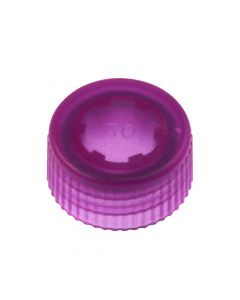 CAP ONLY, Screw Top Micro Tube Cap, O-Ring, Translucent, Purple, Non-sterile