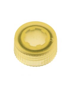 CAP ONLY, Screw Top Micro Tube Cap, O-Ring, Translucent, Yellow, Non-sterile