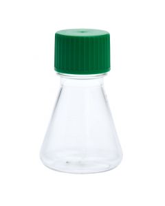 125mL Erlenmeyer Flask, Solid Cap, Plain Bottom, PETG, Sterile