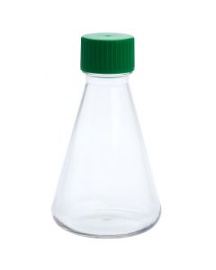 500mL Erlenmeyer Flask, Solid Cap, Plain Bottom, PETG, Sterile