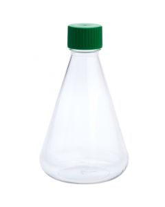 1000mL Erlenmeyer Flask, Solid Cap, Plain Bottom, PETG, Sterile