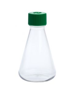 500mL Erlenmeyer Flask, Vent Cap, Plain Bottom, PETG, Sterile