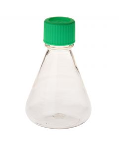 250mL Erlenmeyer Flask, Vent Cap, Plain Bottom, PC, Sterile