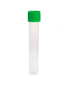 12mL Transport Tube, Green Cap - Bag, Sterile