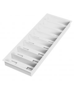 Slide Tray, 8 Place, White