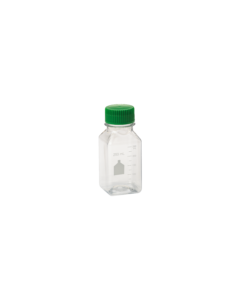 250mL Media Bottle, Square, PET, Individually Wrapped, Sterile