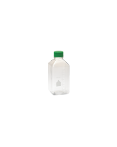 1000mL Media Bottle, Square, PET, Bulk, Sterile