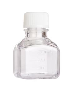 30mL Media Bottle, Square, PETG, Tamper Evident, Bulk, Sterile