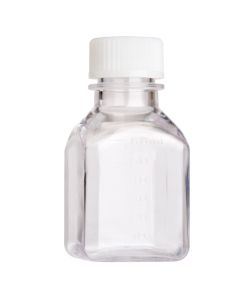60mL Media Bottle, Square, PETG, Tamper Evident, Bulk, Sterile