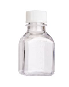 60mL Media Bottle, Square, PETG, Bulk, Sterile