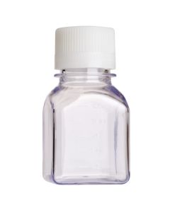 125mL Media Bottle, Square, PETG, Tamper Evident, Bulk, Sterile