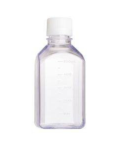 500mL Media Bottle, Square, PETG, Bulk, Sterile