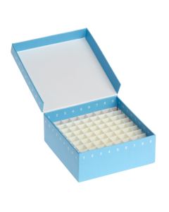 Storage Box, 100 Place, Hinged Cardboard with Polypropylene Insert, Blue