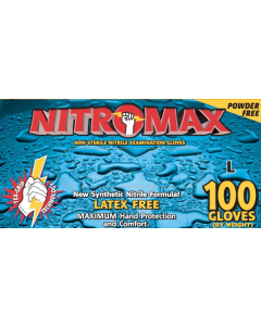 Nitromax Nitrile Powder-Free Exam Gloves 5 Mil Small