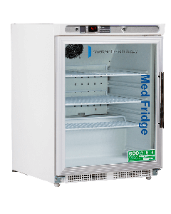 ABS Premier Pharmacy/Vaccine Undercounter Refrigerator, 4.6 Cu. Ft, ADA Glass Door Refrigerator (Built-In); Left Hinged
