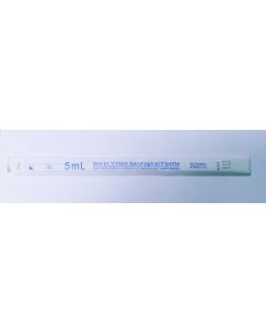 Serological Pipet, 5mL, Individually Wrapped, 1/10 Divisions, Blue Band, Sterile, 50/bag, (200/CS)